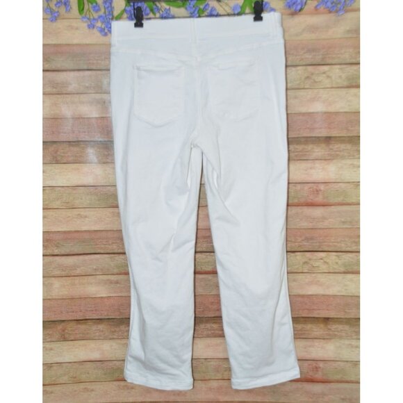 Spanx Jeans Womens XL White Straight Leg Pants Pull On Denim Style 20354R - Picture 4 of 9